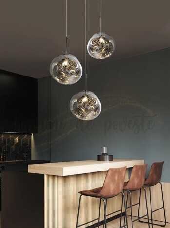 Pendul Glass Silver 280, 1 surse de iluminare