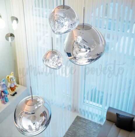 Pendul Glass Silver 280, 1 surse de iluminare